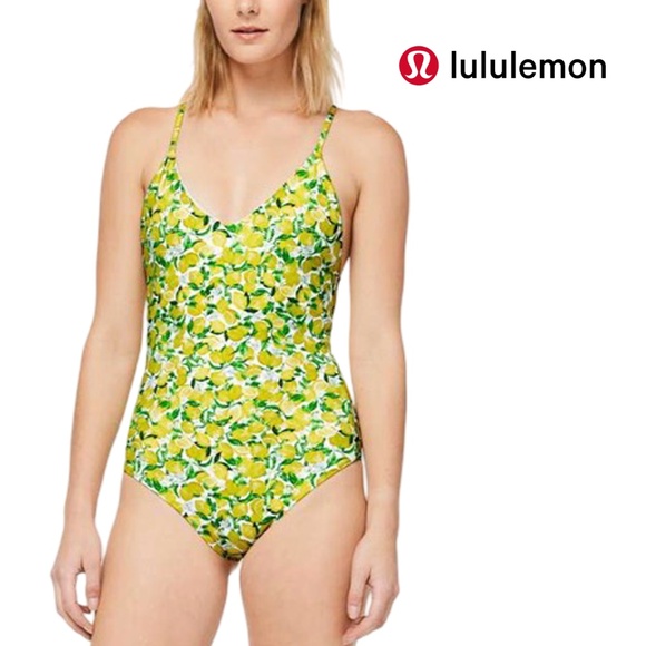 lululemon Weave the Waves One-piece swimsuit Strappy Lemons Adjustable Straps - Picture 1 of 13